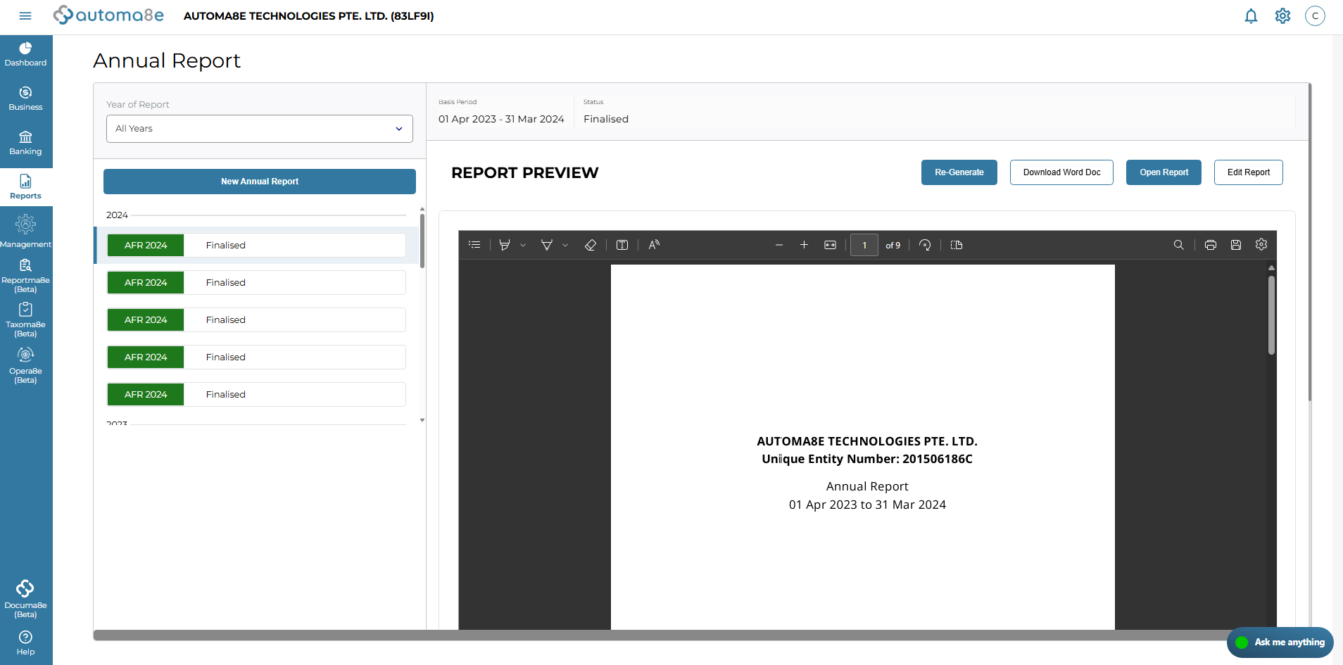 IFRS-compliant
Financial Statements